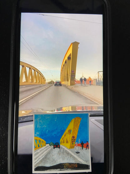 Stickers - Die gelbe Brücke